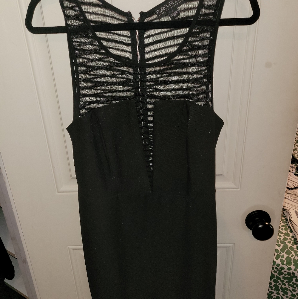 Semi formal black shear dress